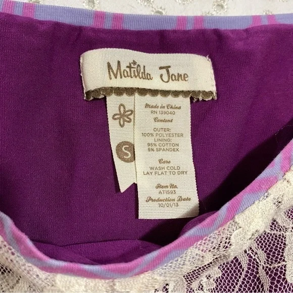 MATILDA Jane lace peplum top size S - Picture 4 of 11